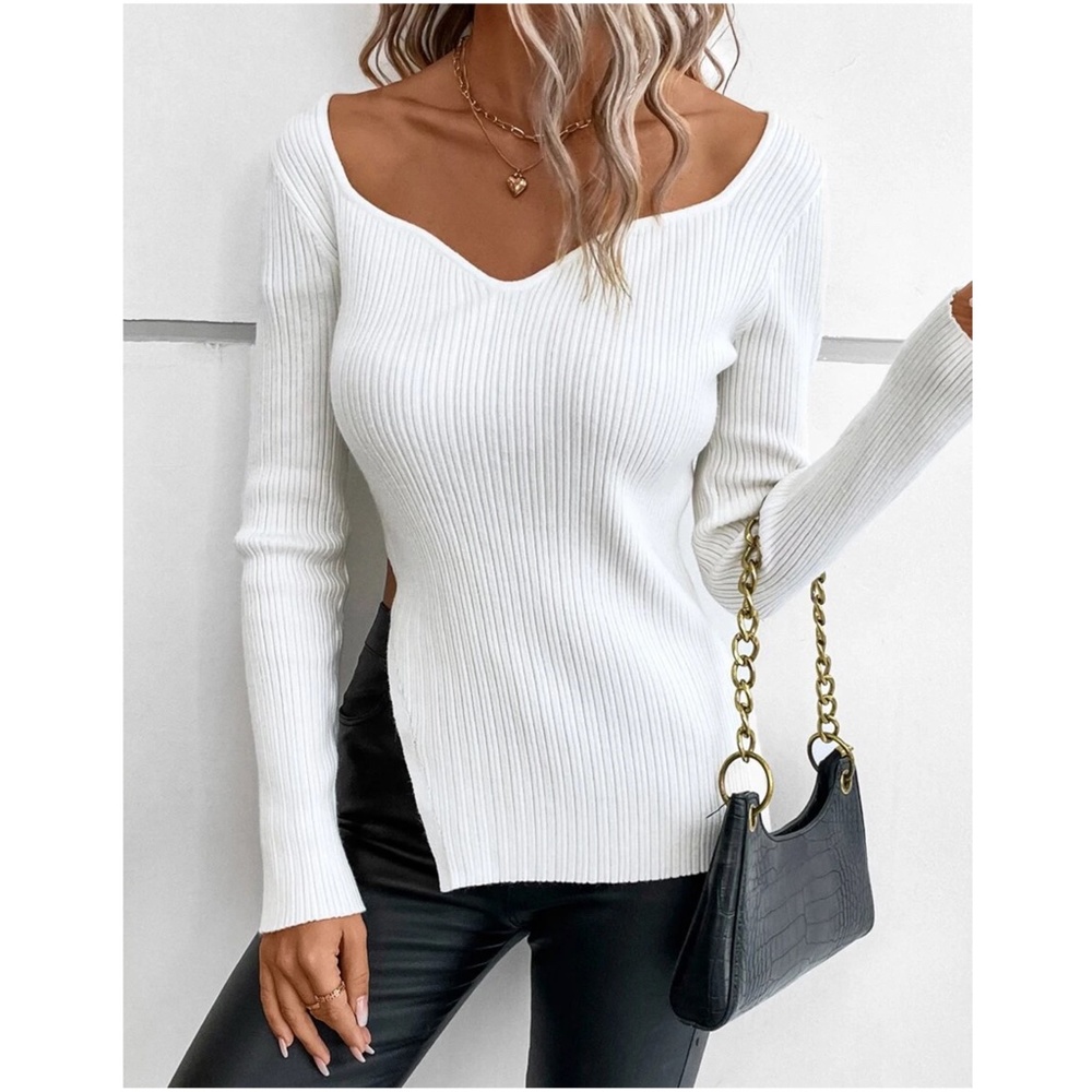 Cozy Ribbed Cable Knit Oversized Sweater Top - Picture 5 of 8